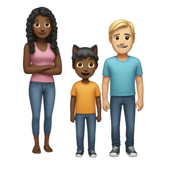 Two adults and two cats sticker