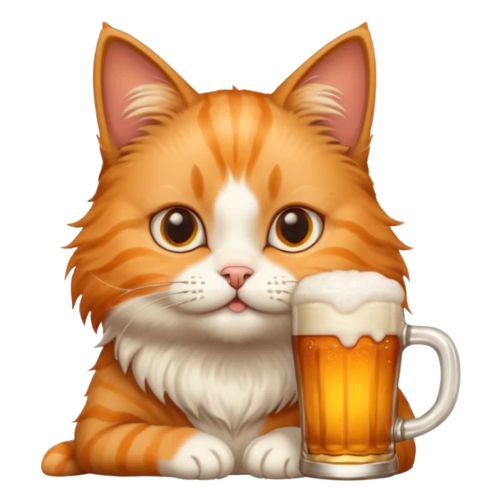 Gato tomando servesa sticker
