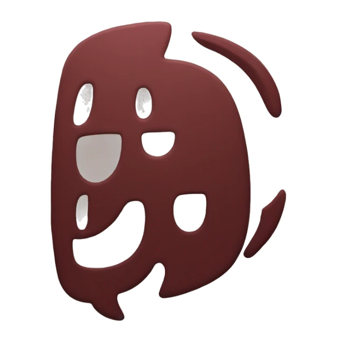 a dark red color discord logo sticker