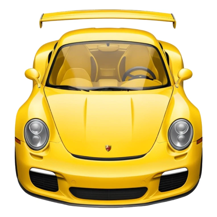 Yellow Porsche sticker