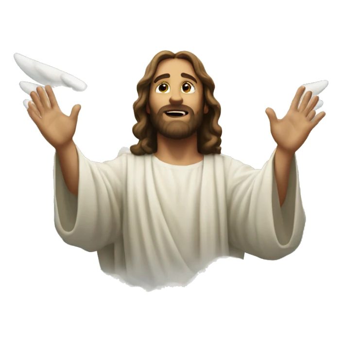 Jesus coming down from heaven  sticker