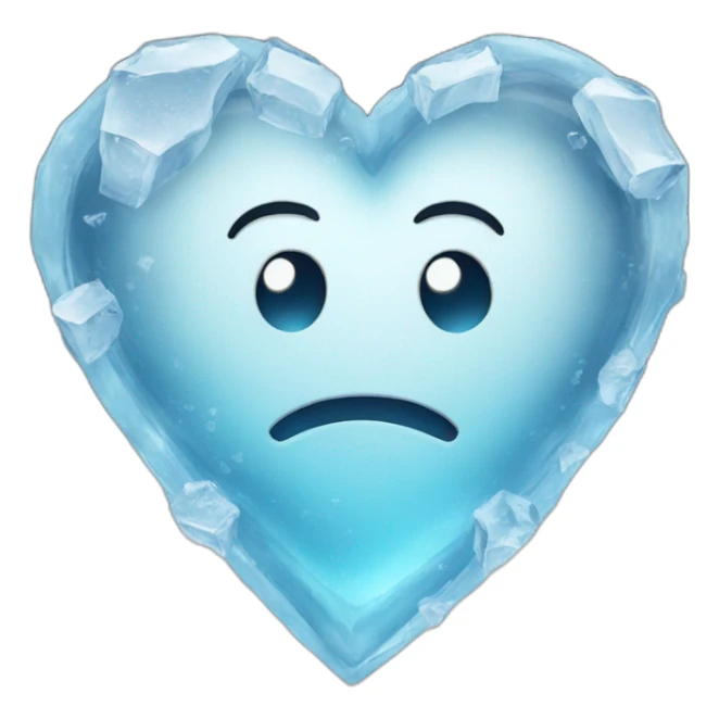 Heart in ice sticker