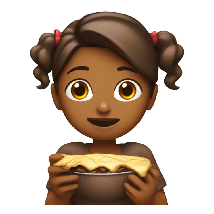 Chica comiendo chocolate sticker