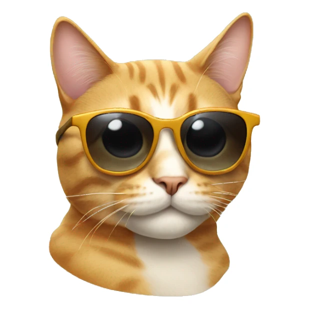 Cat with sunglasses sticker