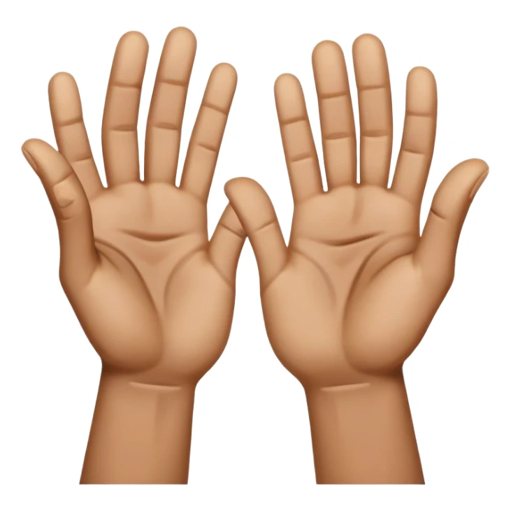 begging hands, palms up sticker