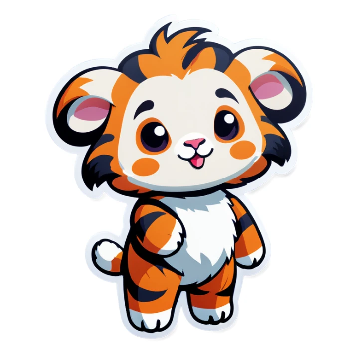 A lamb dressed as a tiger sticker