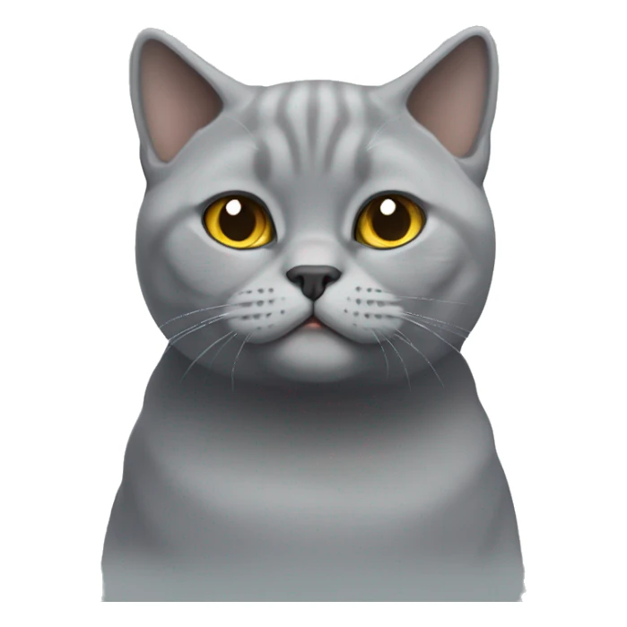 Grey British shorthair cat  sticker
