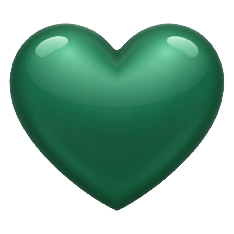 dark green heart sticker
