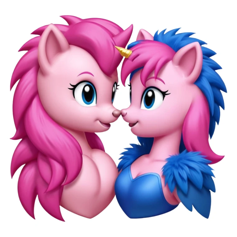 Pinkie Pie kissing Sonic  sticker