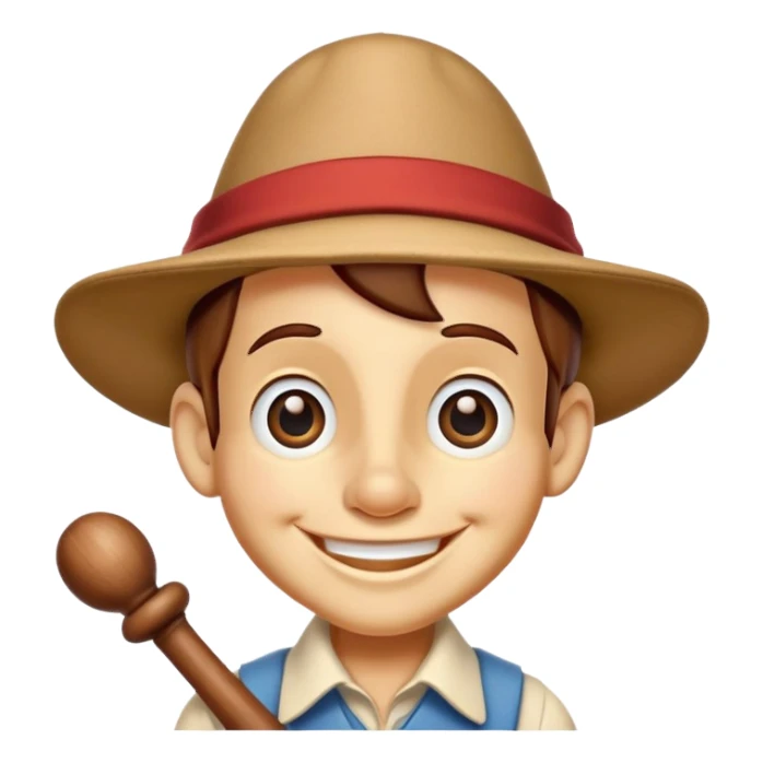 Pinocchio Disney style sticker