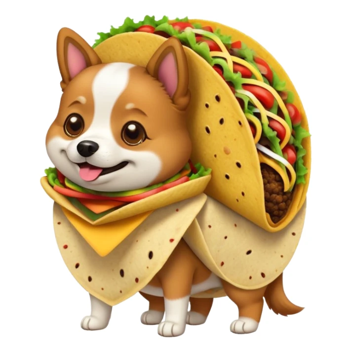 Taco dog sticker