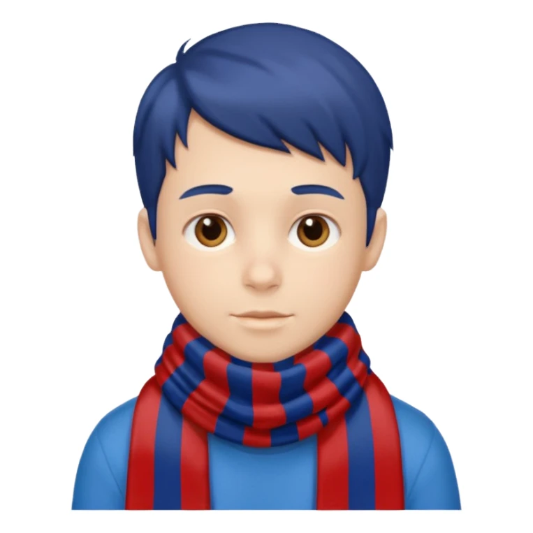 Boy with striped scarf sticker
