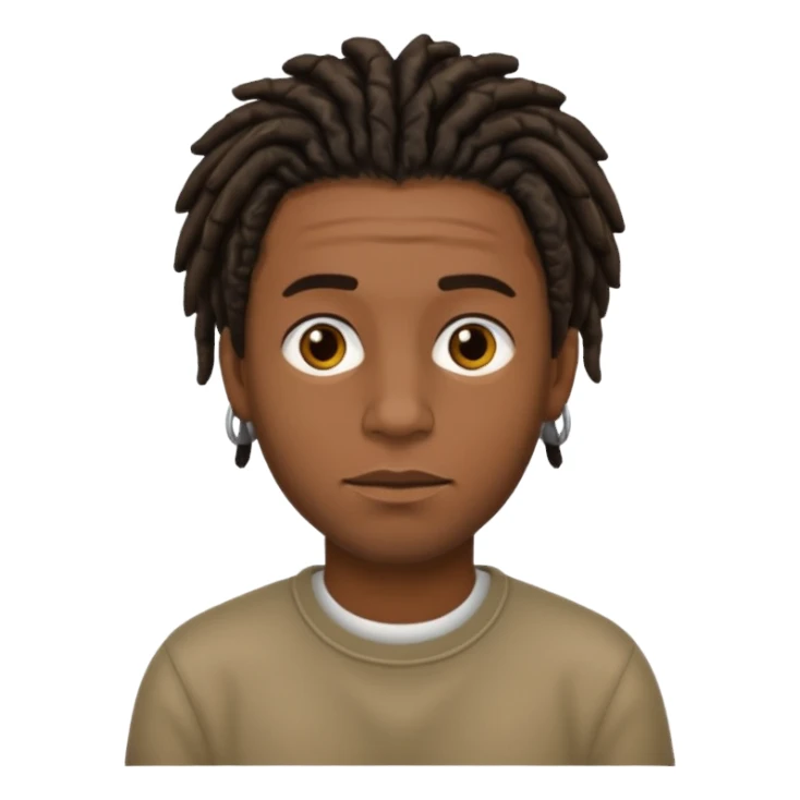 a black man with short dreads sticker