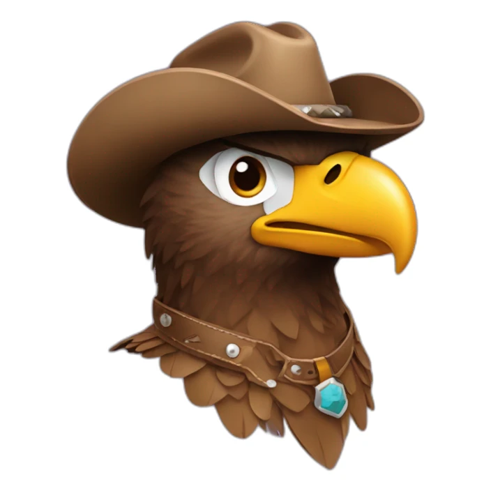 eagle with a cowboy hat sticker