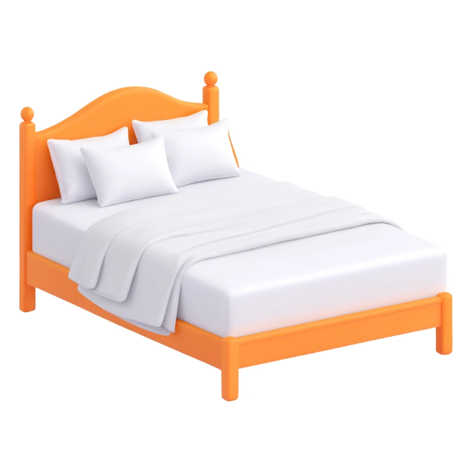 king bed viewed from the side, person completely hidden under the blanket, only the blanket visible, sleeping sticker