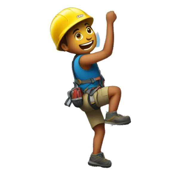 climbing a giant mountain sticker