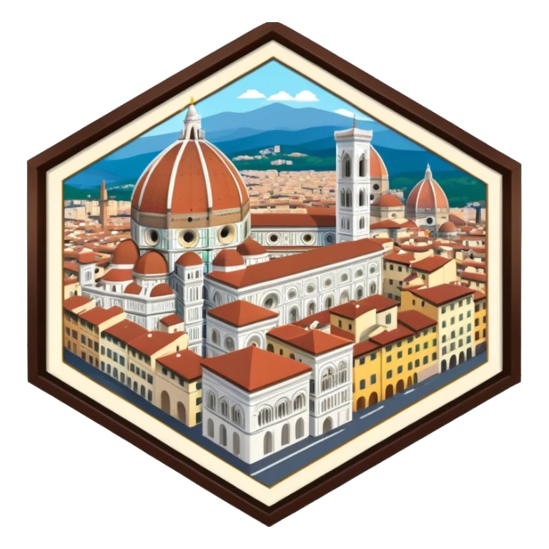 florence italy isometric sticker