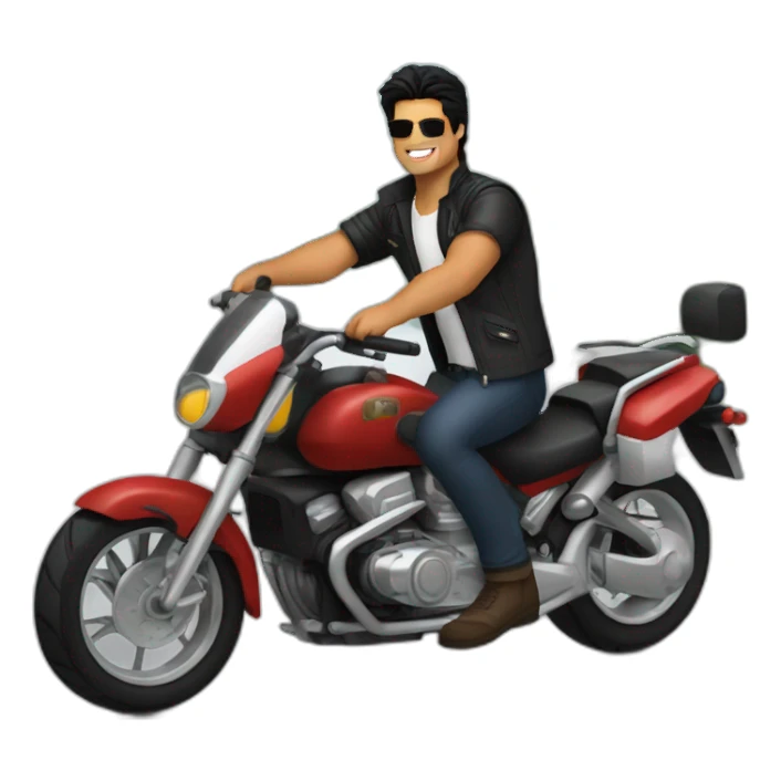 Chayanne en motocicleta sticker