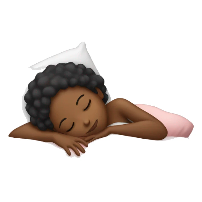 Black girl sleeping sticker