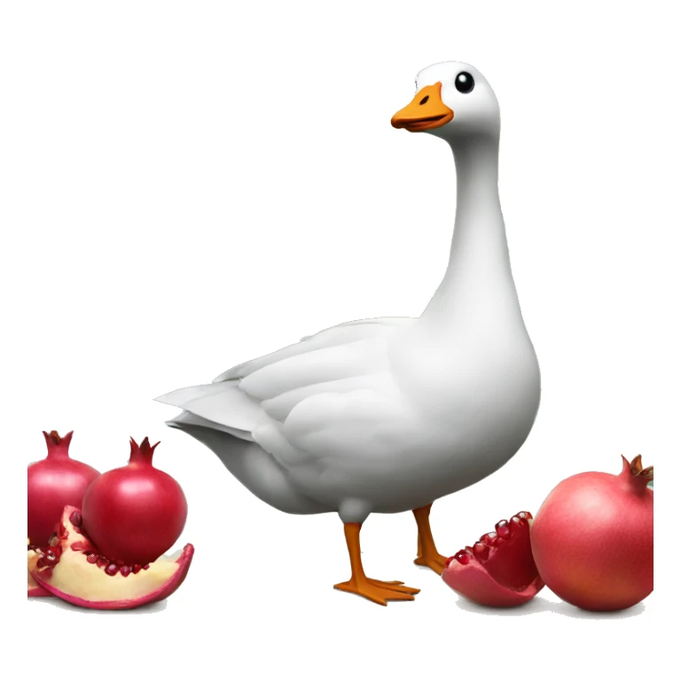 Goose and a pomegranate  sticker