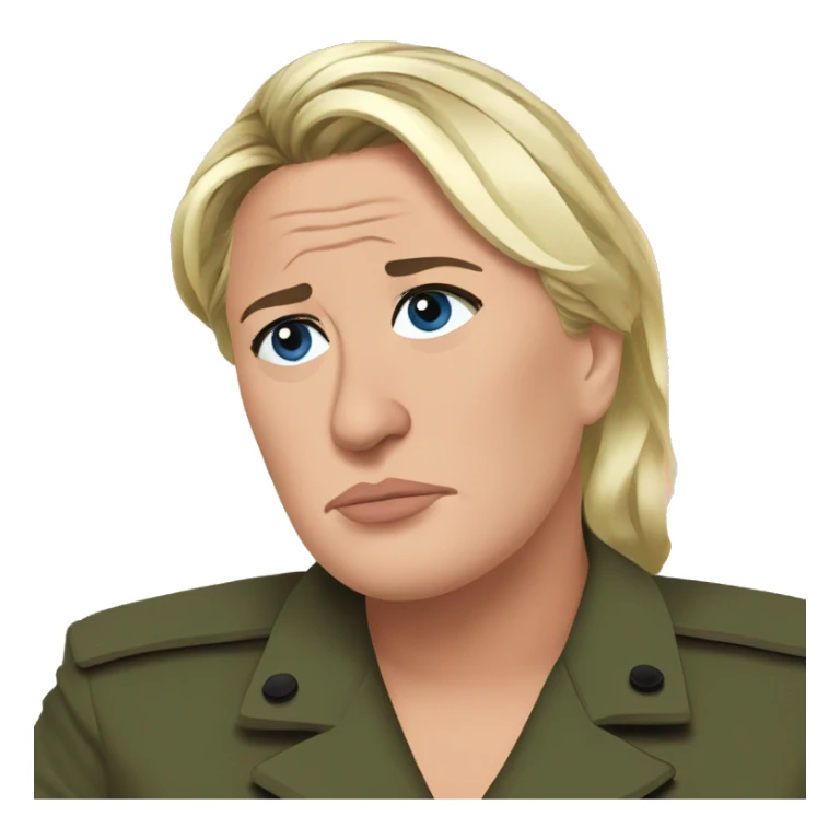 Marine Le Pen sad sticker