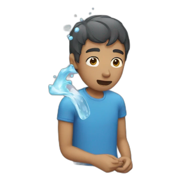 Guy Spitting water sticker