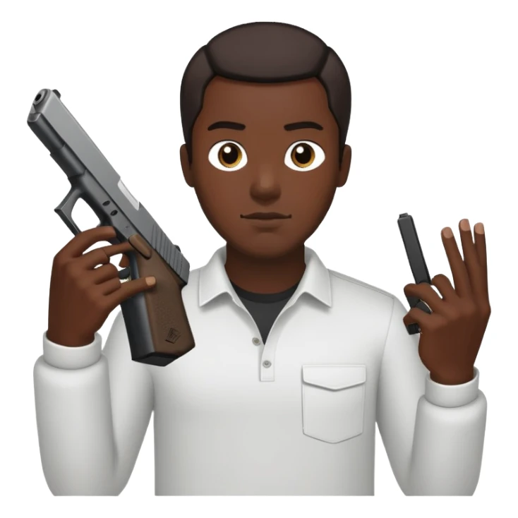 Thug with a glock sticker