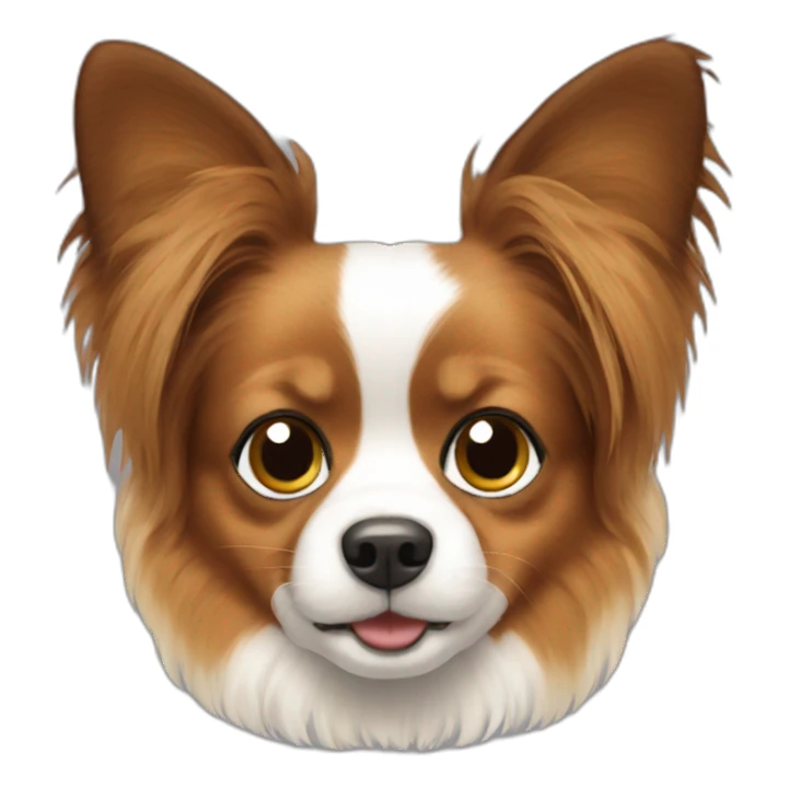 short hair papillon dog sticker