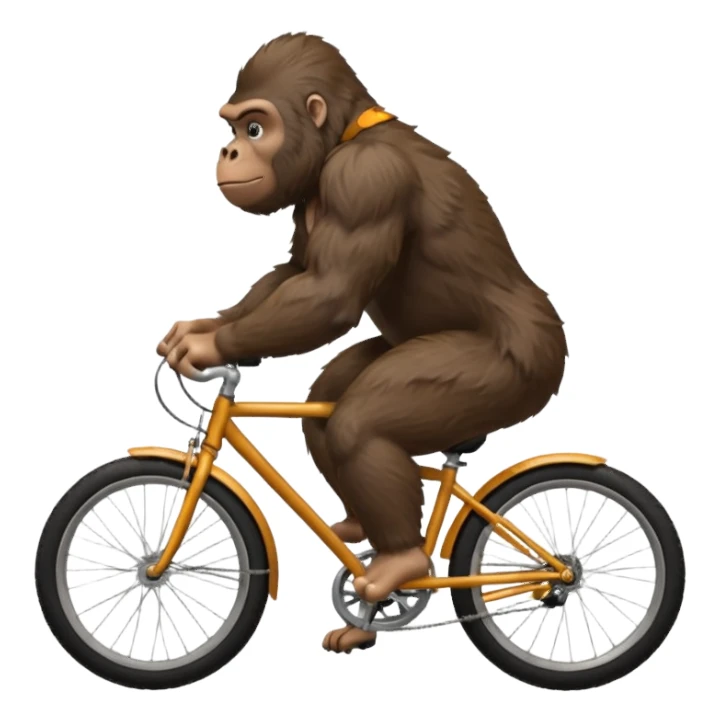 Gorilla on a bike  sticker