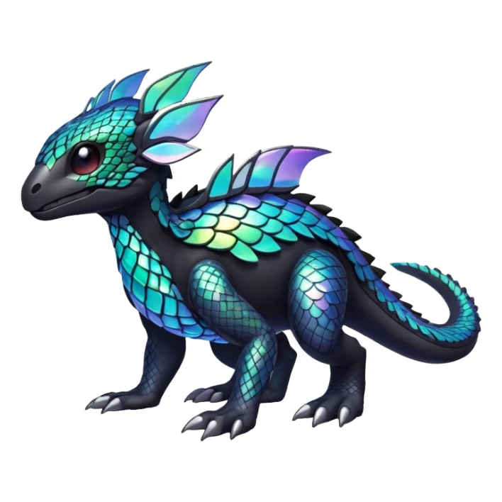  Iridescent black dark fakemon-creature  sticker