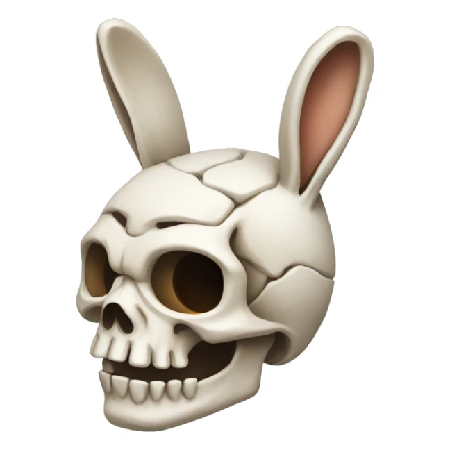 skeleton of a rabbit sticker
