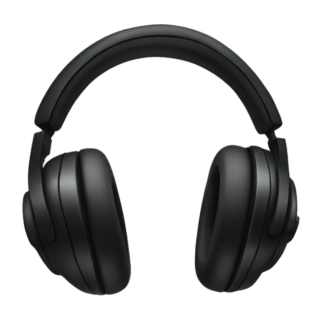 Aesthetic black headphones  sticker