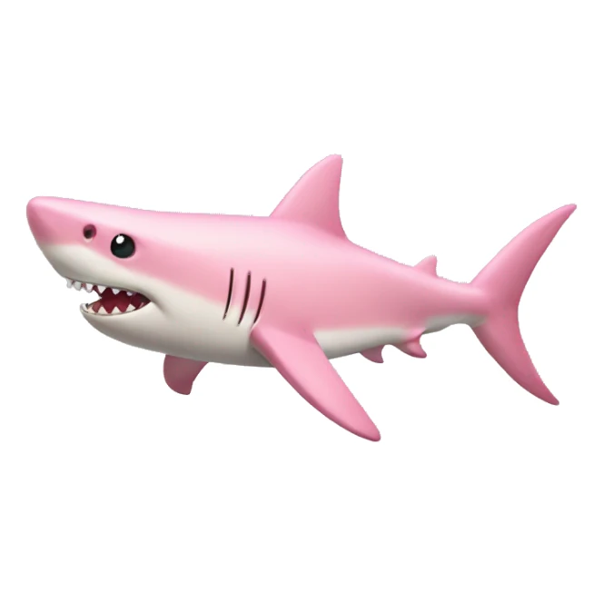 pastel pink shark sticker