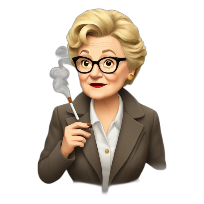 Jessica Fletcher smoking sticker