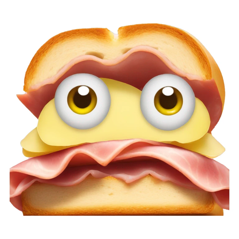Ham sandwich eyes sticker