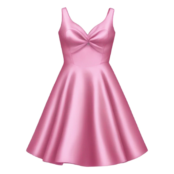 Pink satin dress sticker