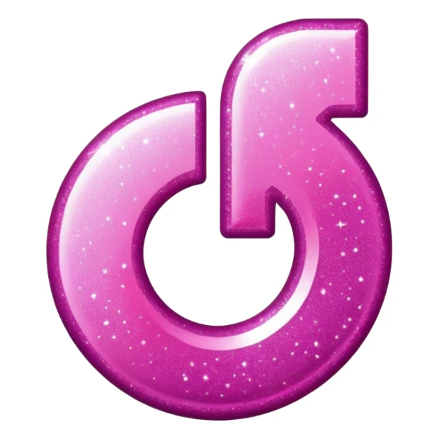 glitter pink logo TikTok sticker