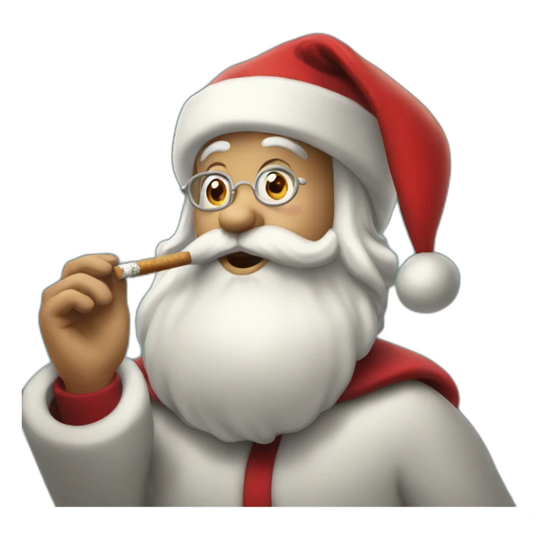 Santa smoking  sticker