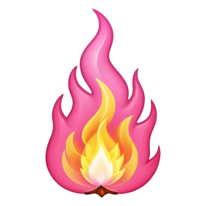 Pink flame sticker