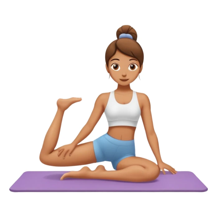 Girl doing pilates sticker