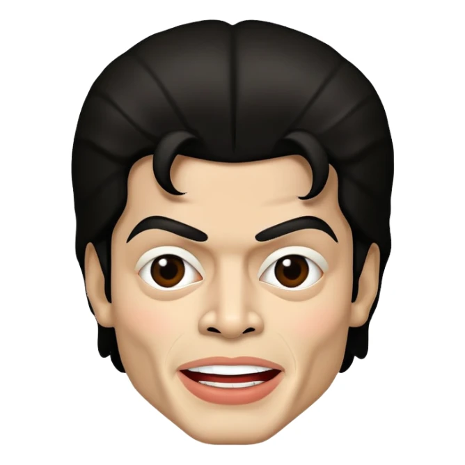 Evil grimacing Michael jackson no nose  sticker