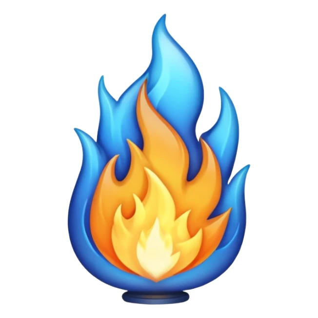 blue flame sticker