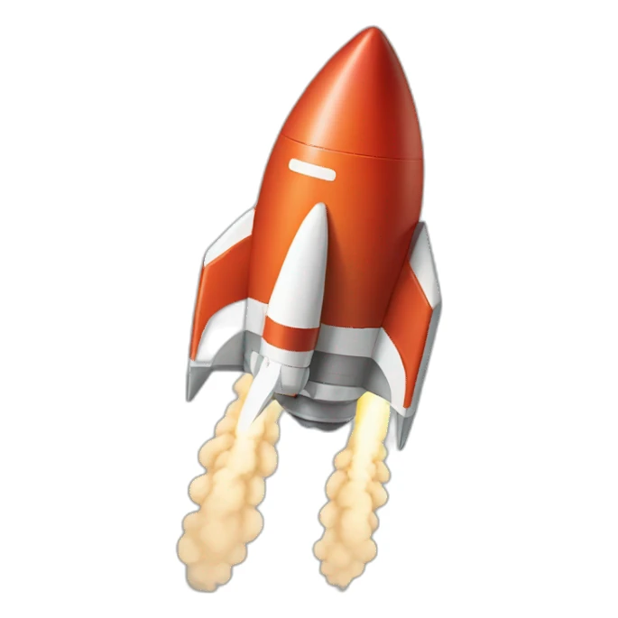 rocket falling down sticker