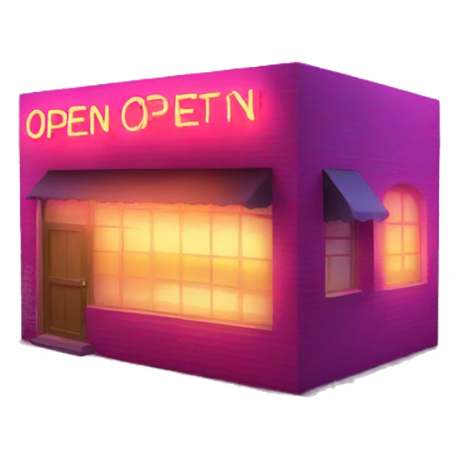 Open neon sticker