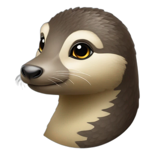 une loutre sur un dodo sticker