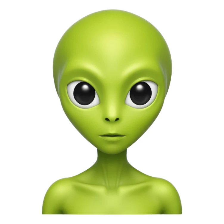 lime green alien sticker