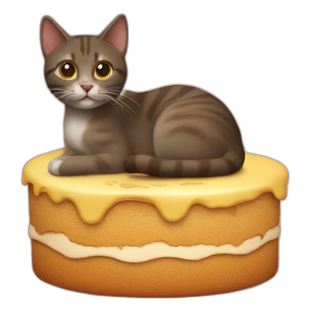 Un chat sur une tortu sticker