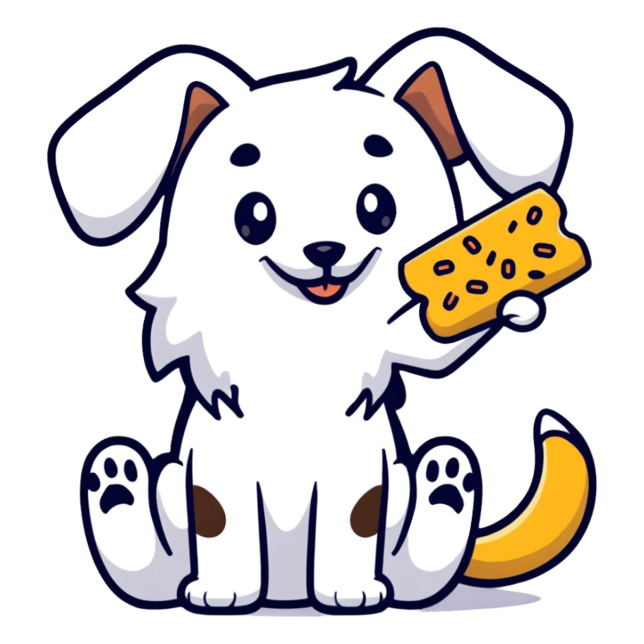 dog training with treats sticker