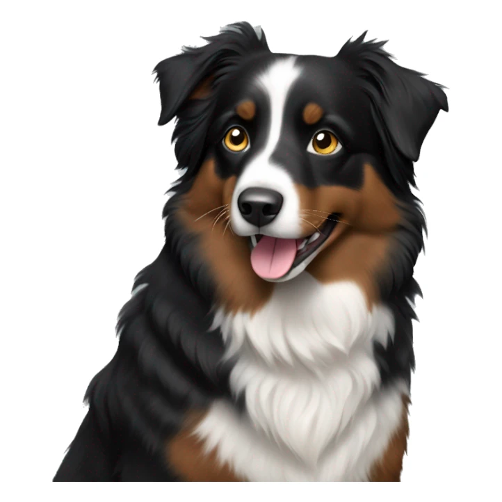 Black Australian shepherd  sticker