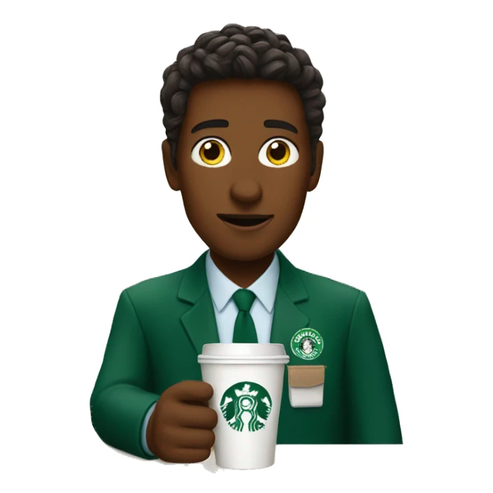 Go to work Starbucks  sticker